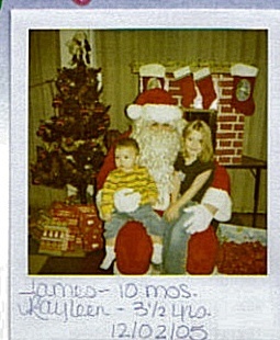 Kayleen and James w/ Santa 2005