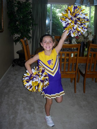 My daughter as a Panther Cheerleader when we lived in Liberty Hill, Texas