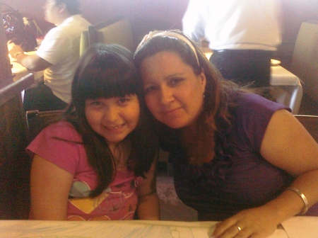 sophia and i at lunch p church
