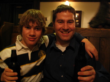 Vince and I at the pub in Charlottesville