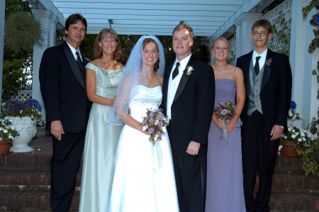 Our family at daughter's wedding