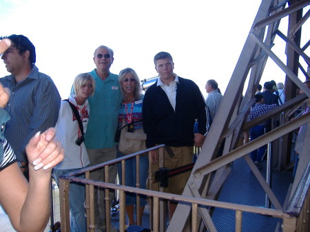Family on Eiffel Tower Viewing Platform