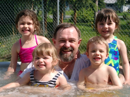 Papa and some Grandkids -- Summer 2003