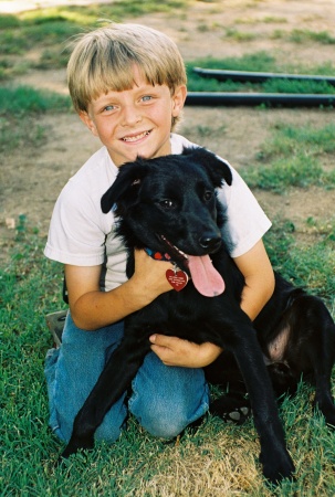 my son Cody and his dog Sheena