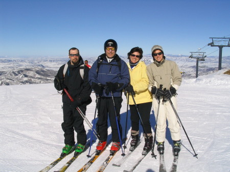 Son Stephen, myself, Ellen and Tara Steamboat 2004