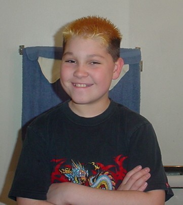 Cody and his new hair color!! 12yrs old