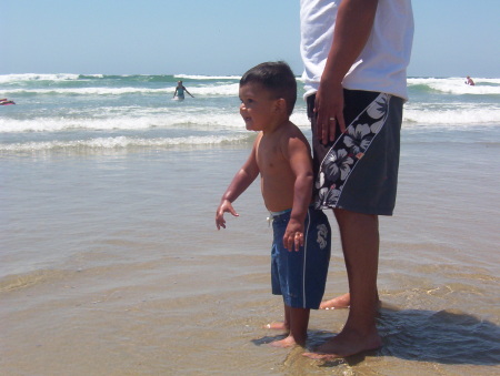 My son Julian Noah at the beach in San Diego 05'