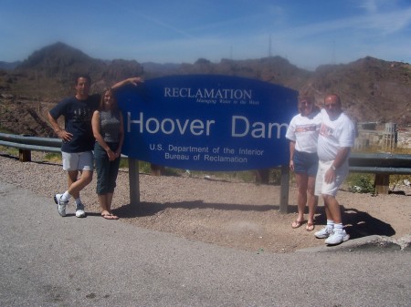 Hoover Dam with my wife and in-laws
