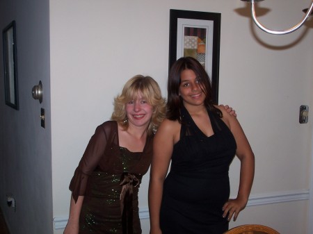 my daughter Erica (on right) and friend before Homecoming