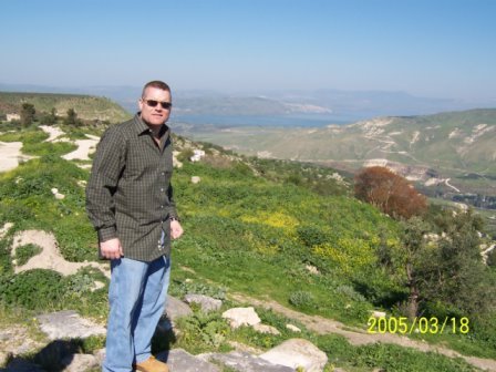 Me & the Sea of Galilee in the background
