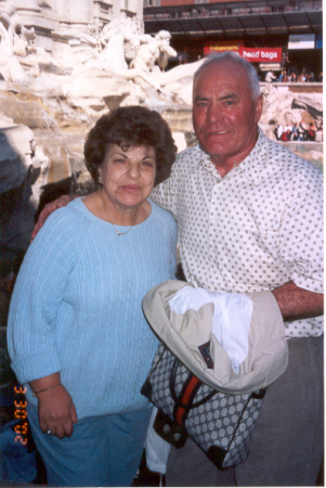 Frank & Rose at Trevi Fountain in Rome 2002