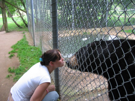 Me kissing Mr. Bear