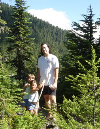 Hiking at Mowich Lake at Mt. Rainier Nat'l Park