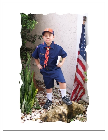 son Justin at 6 and a half years old  /  Cub Scouts