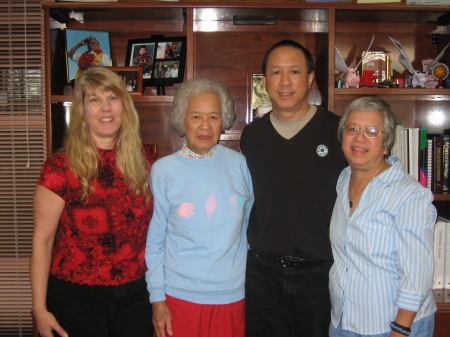 Me,Mom-in-law, Hubby Chris & Sis-in-law in Chris' office