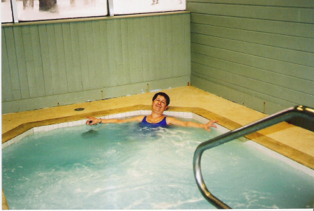 Me relaxing in the hottub