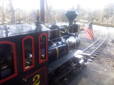 Locomotive of the zoo train