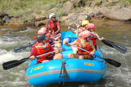 Smith family on the Cache La Poudre River