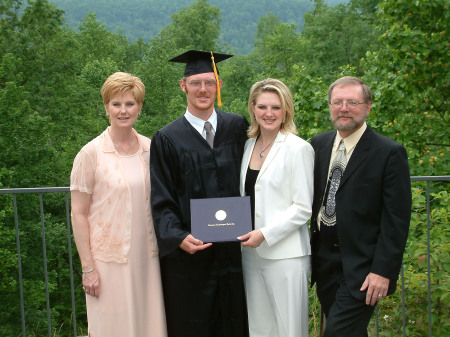 My son's college graduation family photo.