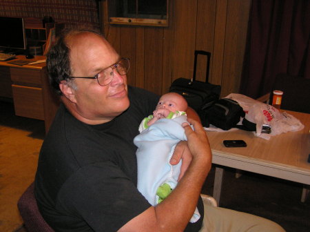 9-04-11 Me with grandkid #5 Brendan Aiden Hull. Yeah, my grandkids really are cuter than yours!!