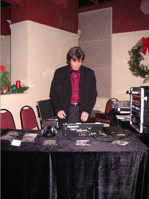 DJ Ray at work. HA!! GIVE ME A BREAK! BRING ME A BEER!