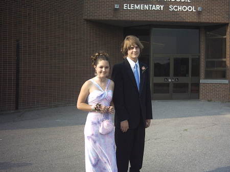 Myles and Nicole going to the Grade 8 Grad