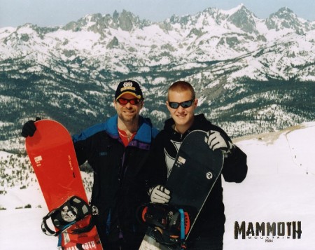 Mammoth with my son Chad