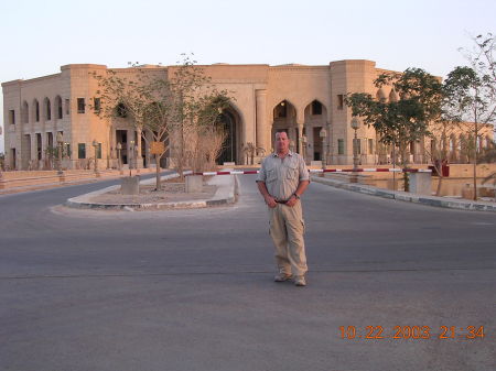 At Saddam's palace in Bagdad.