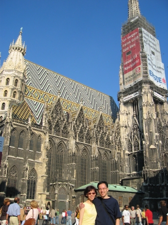 My wife and I in Vienna, Austria