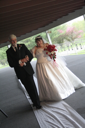 Dad walking me down the aisle!