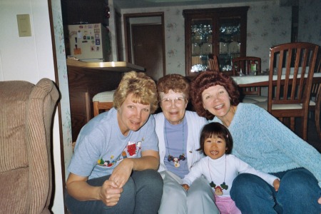 Karen (sister) Mom, Gabriella (my Niece/God Daughter) and Me