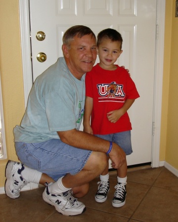 Oct 2005 - with grandson, Zane