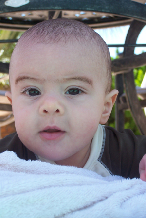 David hanging out by the pool