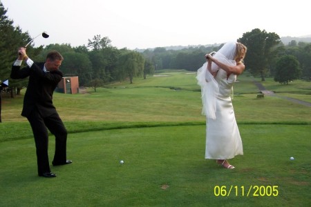 Golf clubs at a wedding????