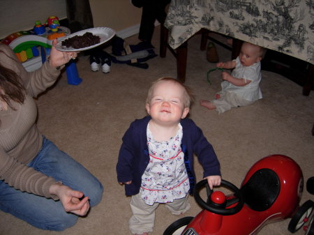 Lauren posing for the camera at her birthday