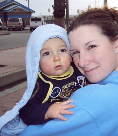 Mitch and Mom at Pismo Beach in California