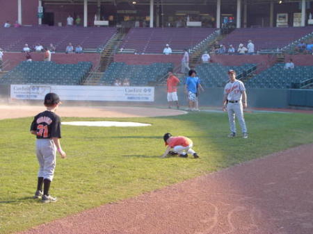 Me playing catch with my boys in 2005