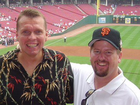 Me and my buddy Merrill at a Reds/Giants Game in Cincy