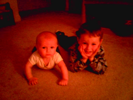 Zac and Dylan playing