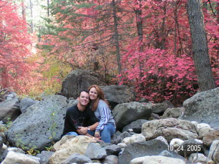 Mikel & Me on Honeymoon in Oak Creek
