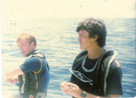 My brother and I scuba diving