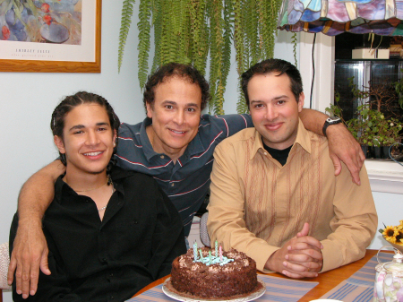 With my two sons, May 2004