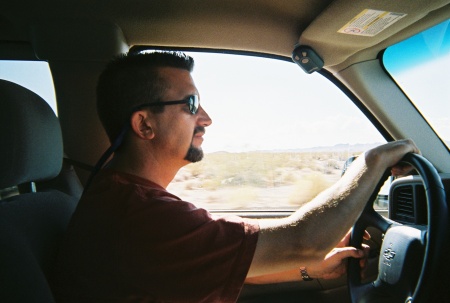 On the road to Lake Mojave