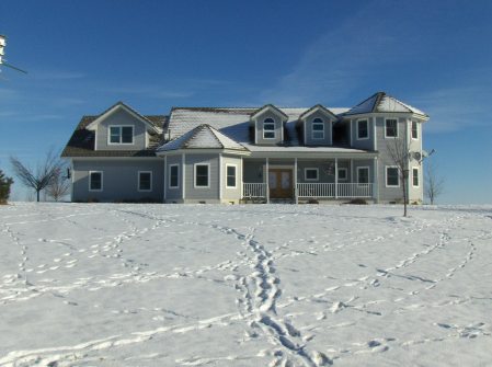 Our house in snow