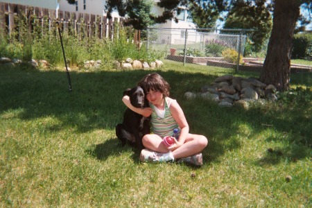 Courtney and her dog 2005