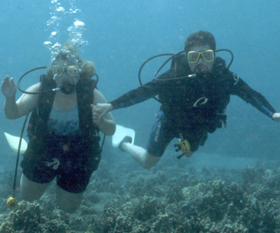 Diving off Maui...