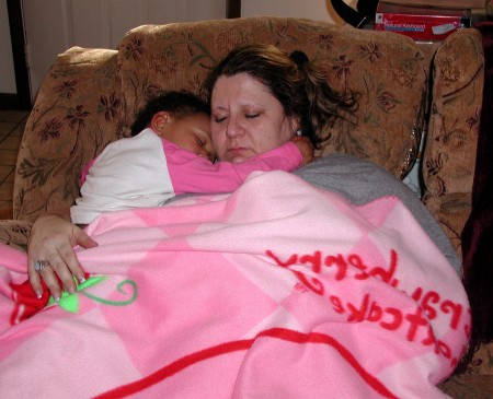 Two Tired Gals -- Aunt Janet (Me) and Peyton