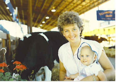 At the State Fair in 1985:  Margie and Jessica