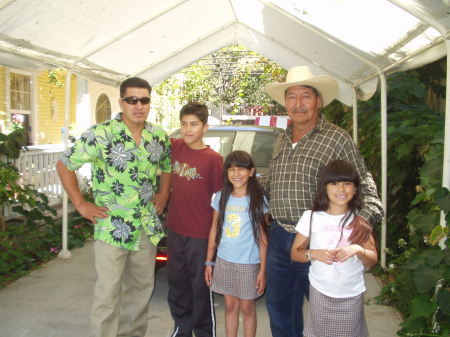 Gus, Abuelo, and kids