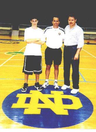 Mark, Notre Dame Coach Mike Brey and Nephew Matt